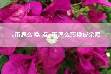 q币怎么换q点,q币怎么转换成余额