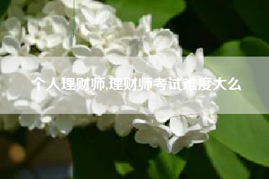 个人理财师,理财师考试难度大么