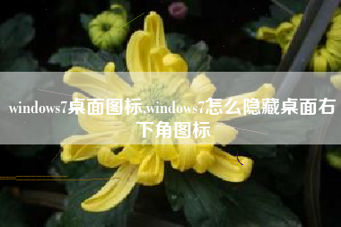 windows7桌面图标,windows7怎么隐藏桌面右下角图标