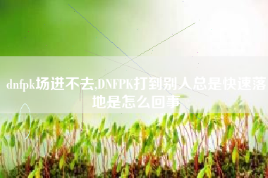 dnfpk场进不去,DNFPK打到别人总是快速落地是怎么回事