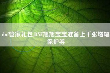 dnf管家礼包,DNF旭旭宝宝准备上千张增幅保护券