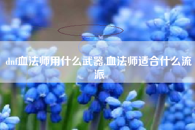 dnf血法师用什么武器,血法师适合什么流派