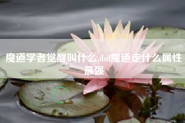 魔道学者觉醒叫什么,dnf魔道走什么属性最强