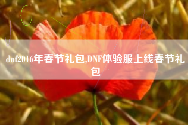 dnf2016年春节礼包,DNF体验服上线春节礼包