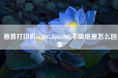 惠普打印机m1005,hpm1005不吸纸是怎么回事