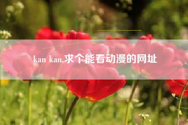 kan kan,求个能看动漫的网址