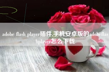 adobe flash player插件,手机安卓版的adobeflashplayer怎么下载